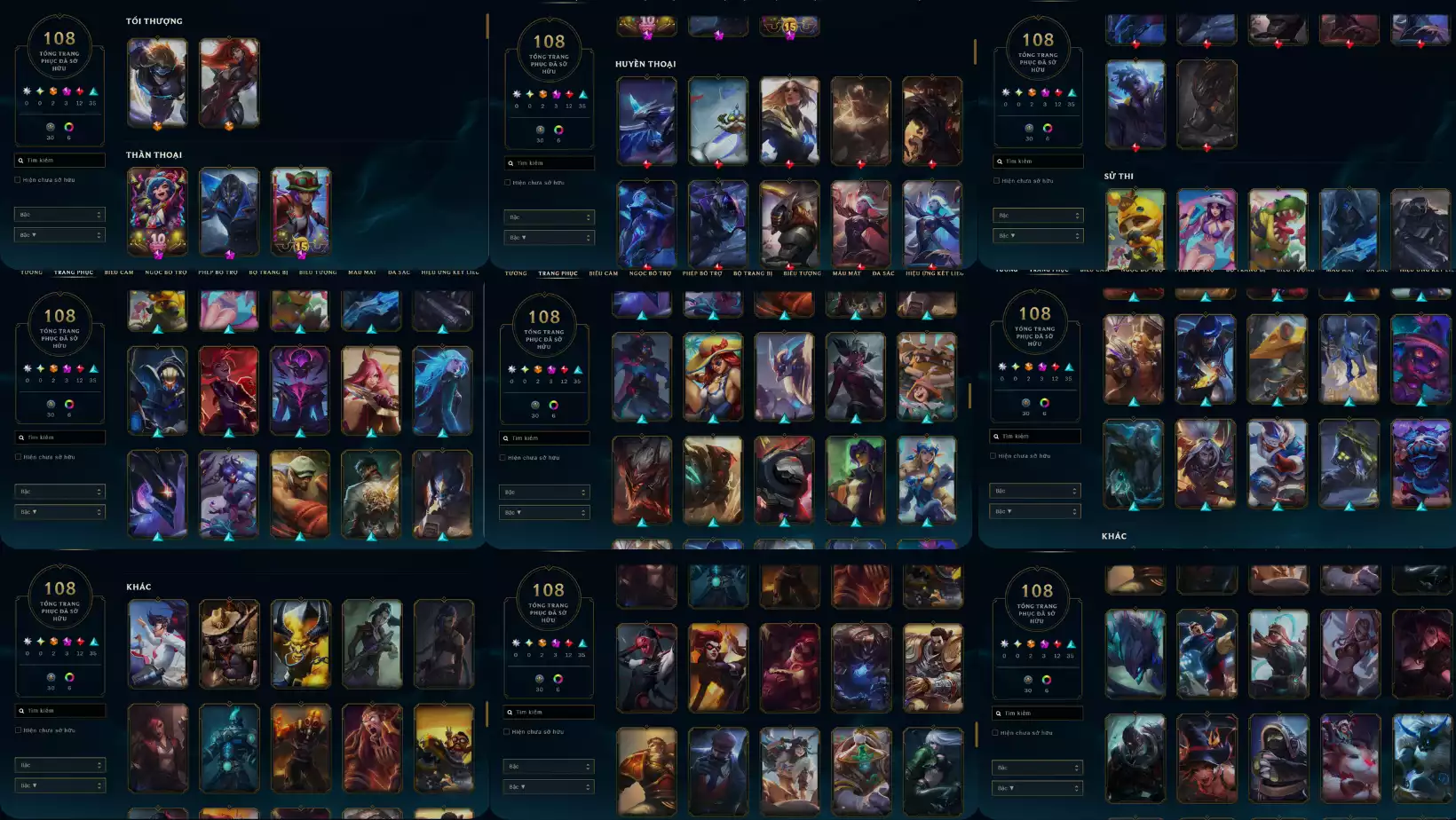 TFT LEESIN NLC SAN CHUONG DAY DU DƯ 5HC LOL 108 SKIN FULL TƯỚNG RANK VÀNG
